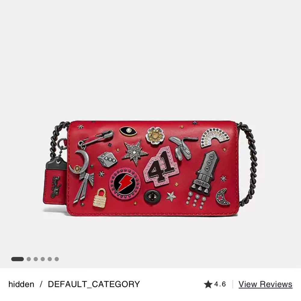 ISO Coach Dinky with Signature Canvas Detail and Souvenir Pins - Red